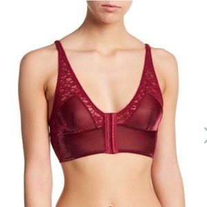 NWT Free People Metallic Alina Soft Bra wine small